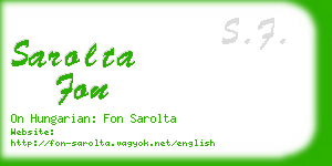 sarolta fon business card